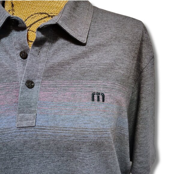 Travis Mathew Gray WERE DANCIN Performance Polo L - Picture 4 of 8
